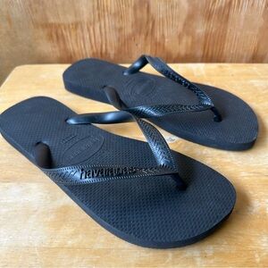 Havaianas Black Flip Flop Sandal NWOT